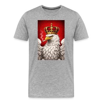 Polish Eagle - Men's Premium Organic T-Shirt - heather grey - Front - Damien (186cm)