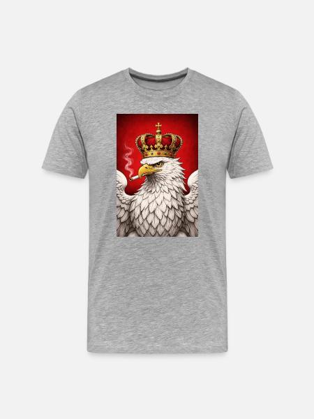 Aigle polonais - T-shirt bio Premium Homme - gris chiné