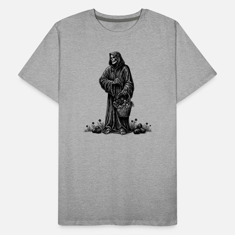 Todesfigur Osterkorb Versteckte Eier Gras Männer Premium Bio T-Shirt
