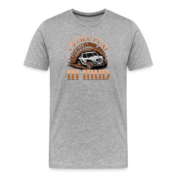UTV Off Road Boy Men 4 Wheeler Side by side - Men's Premium Organic T-Shirt - heather grey - Front - Damien (186cm)