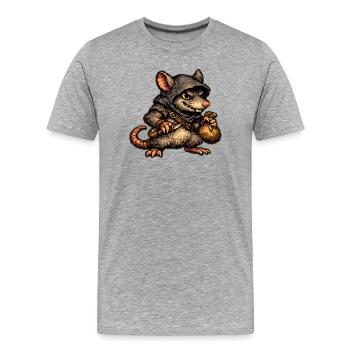 thieving rat - Men's Premium Organic T-Shirt - heather grey - Front - Damien (186cm)