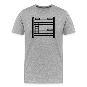 bunk bed - Men's Premium Organic T-Shirt - heather grey - Front - Damien (186cm)