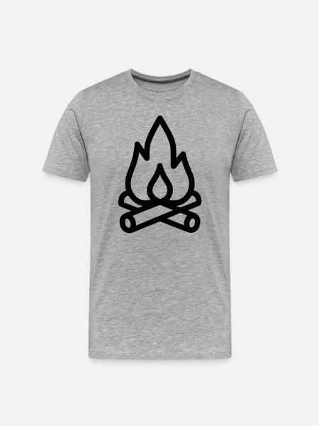 feu de camp - T-shirt bio Premium Homme - gris chiné