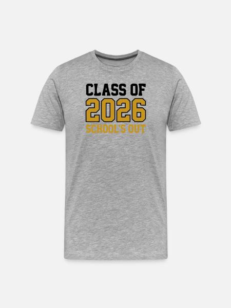 Class of 2026 Schools Out Logo - Men's Premium Organic T-Shirt - heather grey