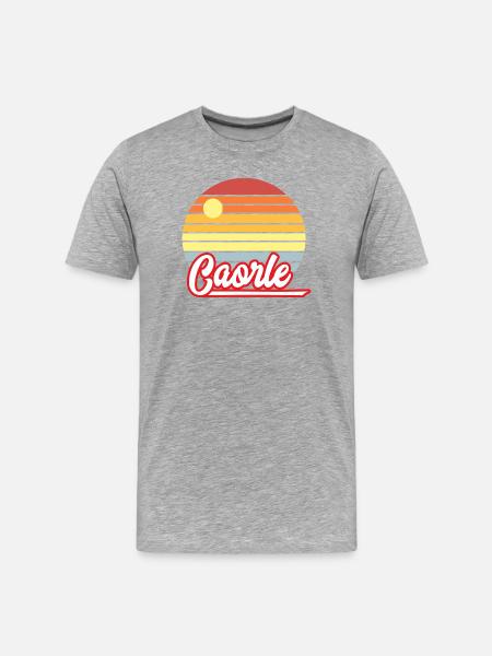 Caorle, Urlaub - Männer Premium Bio T-Shirt - Grau meliert