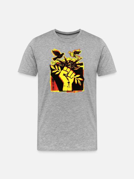Peace Peace Pacifists - Men's Premium Organic T-Shirt - heather grey