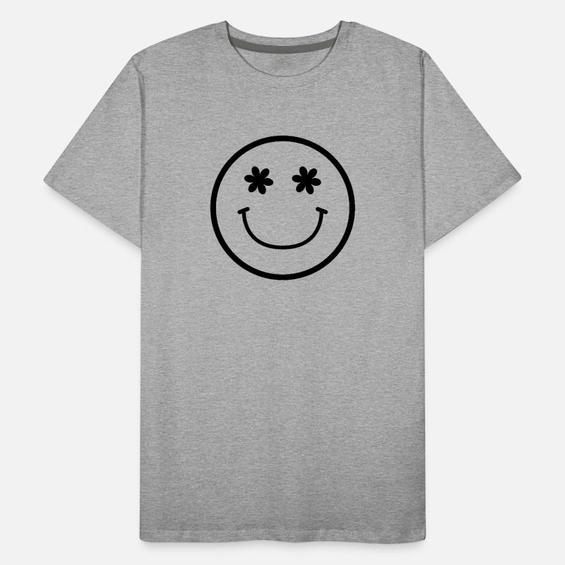 Smiley-Gesicht Männer Premium Bio T-Shirt