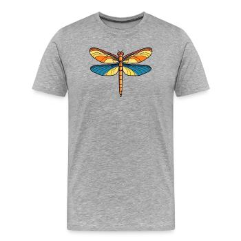 Sonnenflügel Drachenfliege - Männer Premium Bio T-Shirt - Grau meliert - Vorne - Damien (186cm)