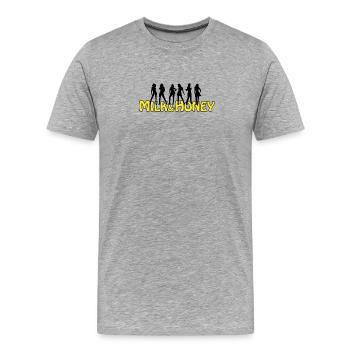 MILK & HONEY - Männer Premium Bio T-Shirt - Grau meliert - Vorne - Damien (186cm)