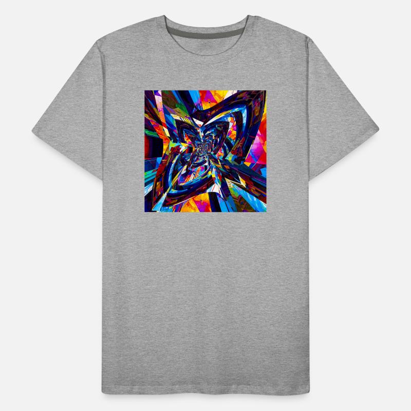Kaleidoscopic Vortex Men's Premium Organic T-Shirt