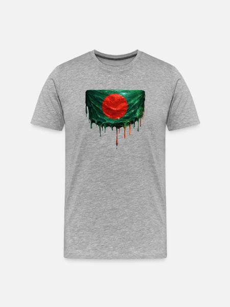 Bangladesh in bright colours - Men's Premium Organic T-Shirt - heather grey
