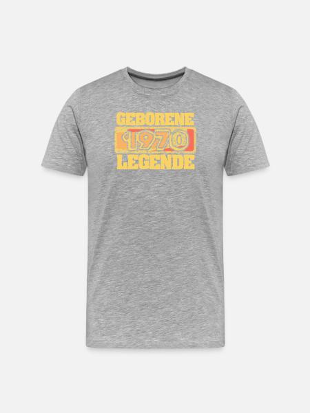 Zocken 1970 - Männer Premium Bio T-Shirt - Grau meliert
