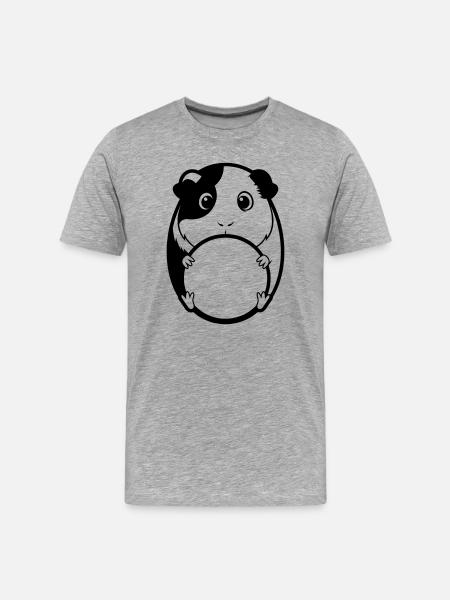 Fat guinea pig comic - Men's Premium Organic T-Shirt - heather grey