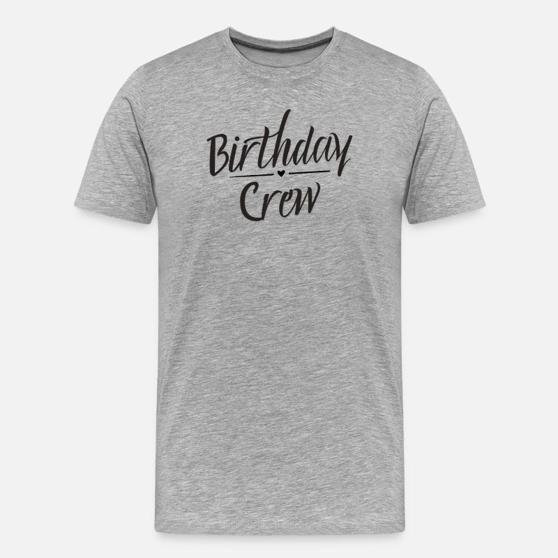 Birthday Crew - Men's Premium Organic T-Shirt - heather grey
