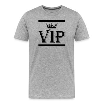 Vip - Männer Premium Bio T-Shirt - Grau meliert - Vorne - Damien (186cm)