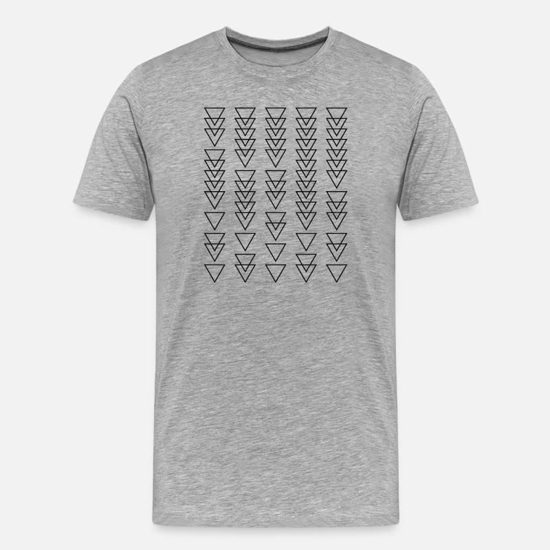Triangles Pattern design - Men's Premium Organic T-Shirt - heather grey
