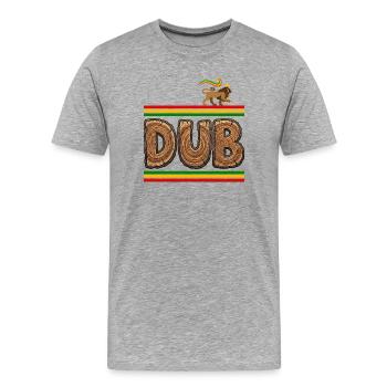 Dub Wood Reggae - T-shirt bio Premium Homme - gris chiné - Devant - Damien (186cm)