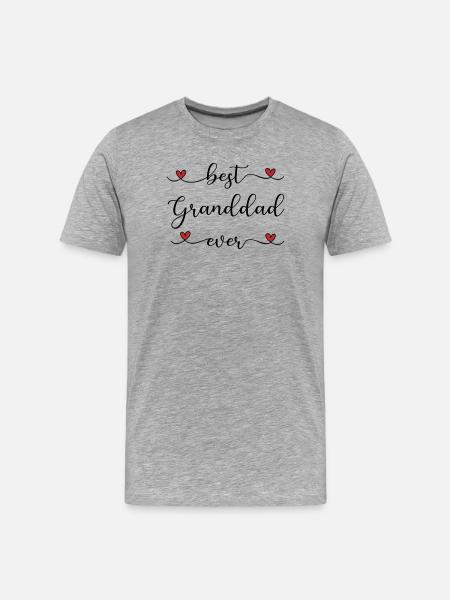bester Opa der Welt - Männer Premium Bio T-Shirt - Grau meliert