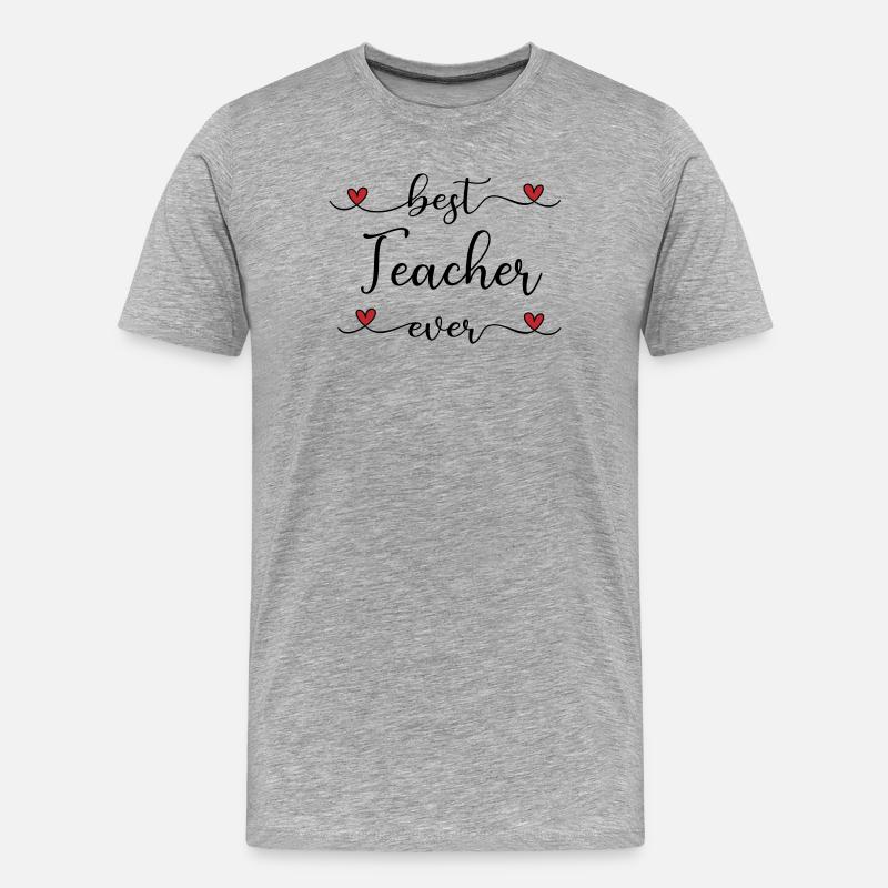 Bedste lærer - Herre Premium T-shirt økologisk - grå meleret