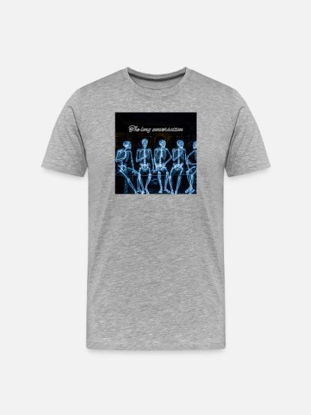 Long Talks Skeleton Row - Men's Premium Organic T-Shirt - heather grey