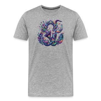 Festival of the Music Universe Dance of Joy in summer - Men's Premium Organic T-Shirt - heather grey - Front - Damien (186cm)