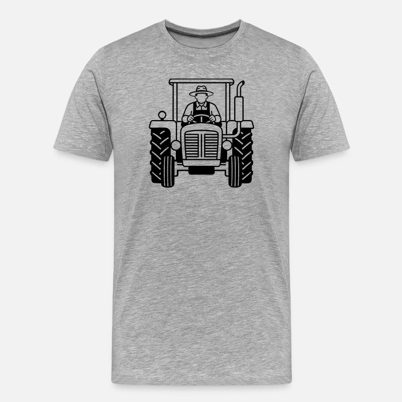 Traktor - Männer Premium Bio T-Shirt - Grau meliert