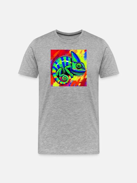 chameleon - Men's Premium Organic T-Shirt - heather grey