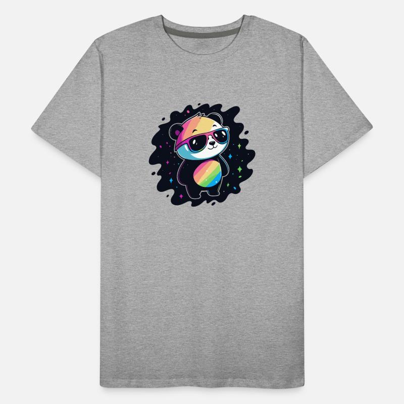 Panda Rainbow Galaxy Cool Glasses Men's Premium Organic T-Shirt