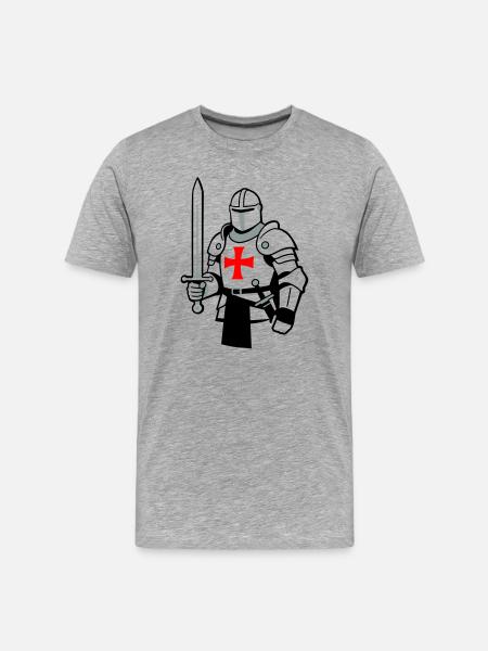 chevalier - T-shirt bio Premium Homme - gris chiné