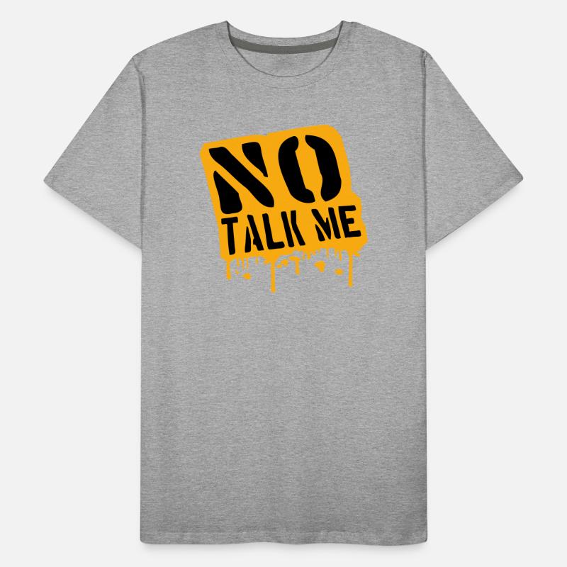 Pas de discours introverti antisocial drôle T-shirt bio Premium Homme