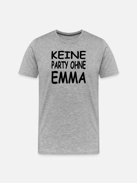 Emma - Männer Premium Bio T-Shirt - Grau meliert