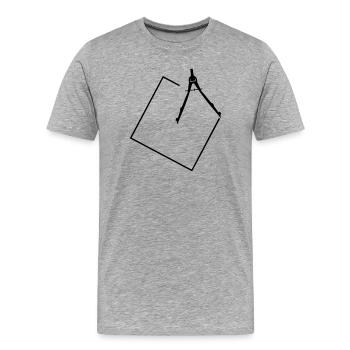 Compasses - Men's Premium Organic T-Shirt - heather grey - Front - Damien (186cm)
