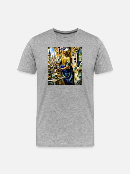 Mosaic - Men's Premium Organic T-Shirt - heather grey
