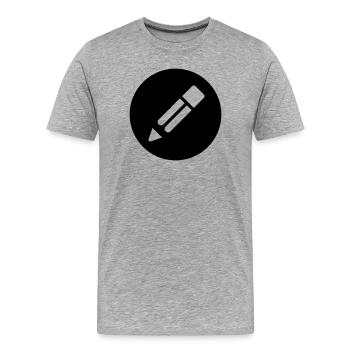 Crayon - T-shirt bio Premium Homme - gris chiné - Devant - Damien (186cm)