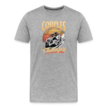 UTV Off Road 4 Wheeler Side by side - Männer Premium Bio T-Shirt - Grau meliert - Vorne - Damien (186cm)