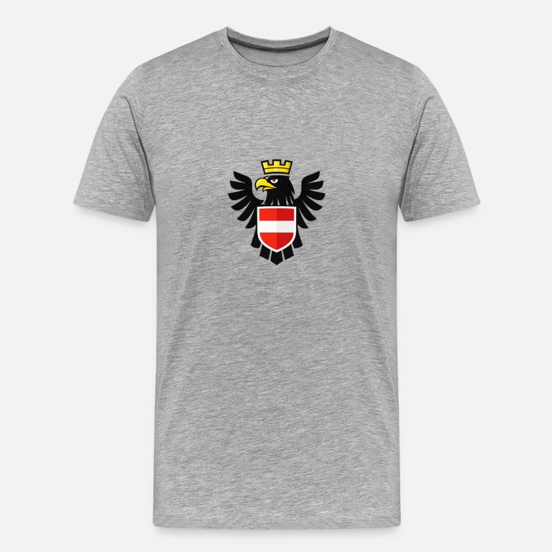 AUSTRIA Identy - Männer Premium Bio T-Shirt - Grau meliert