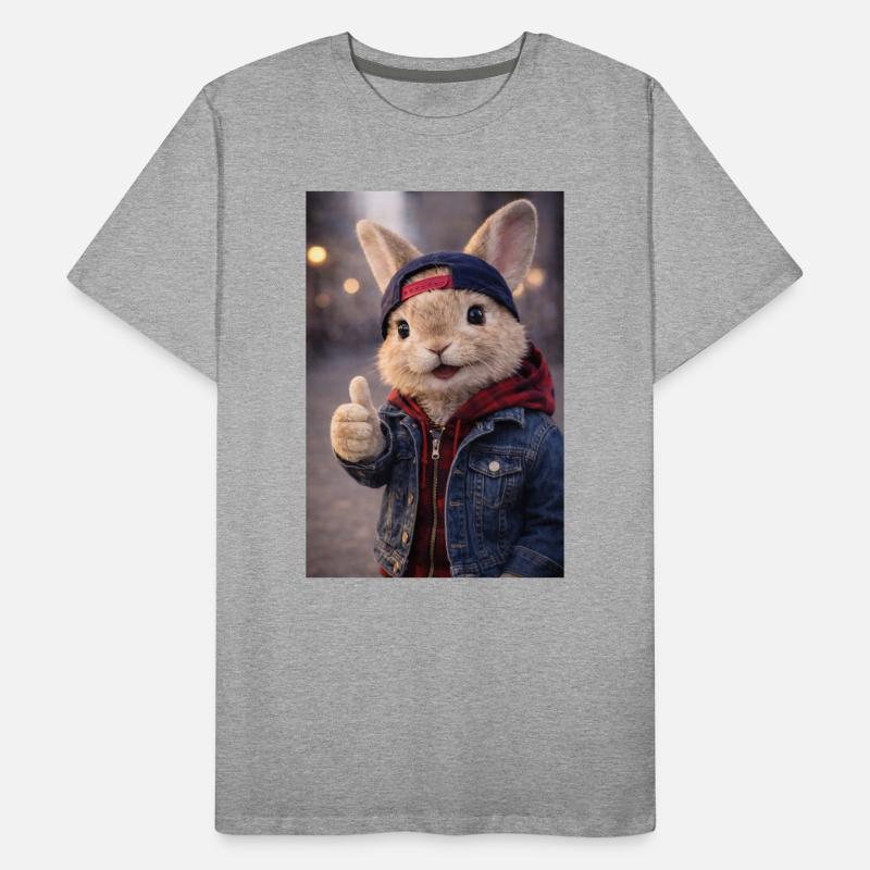 Sweat à capuche Pullover en jean T-shirt bio Premium Homme