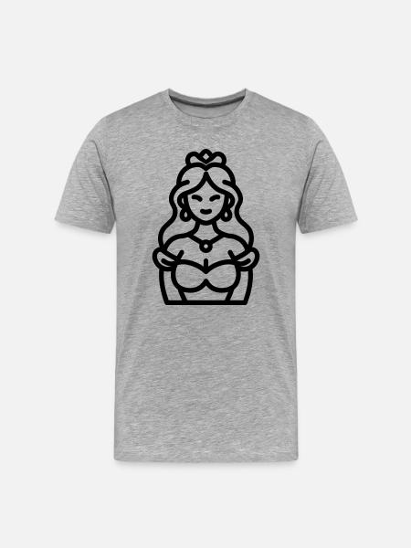 princesse - T-shirt bio Premium Homme - gris chiné