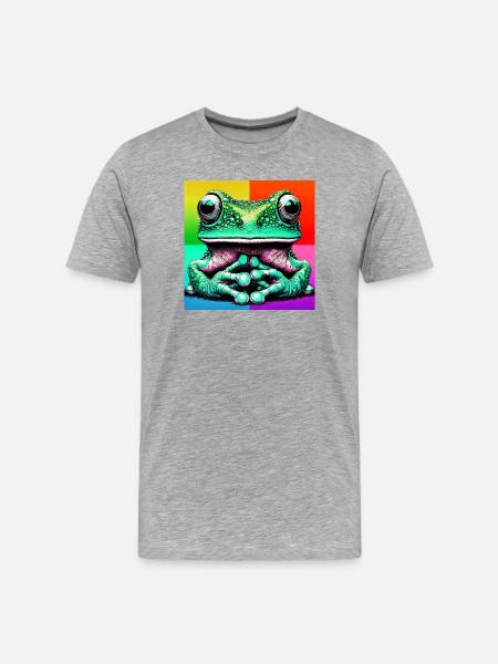 frog - Men's Premium Organic T-Shirt - heather grey