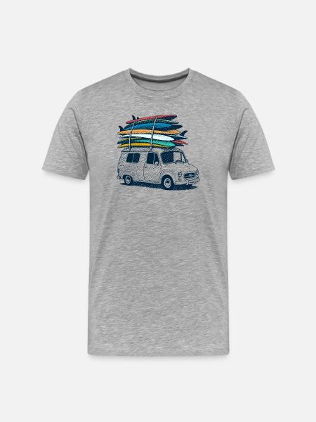 Surf Holidays - Men's Premium Organic T-Shirt - heather grey