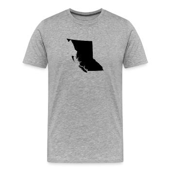 British Columbia - Men's Premium Organic T-Shirt - heather grey - Front - Damien (186cm)
