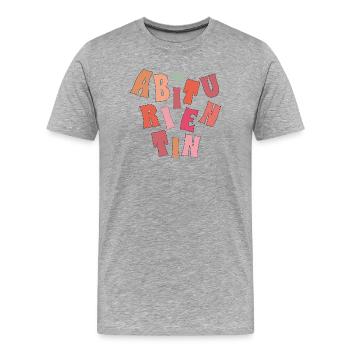 High school graduate - Men's Premium Organic T-Shirt - heather grey - Front - Damien (186cm)