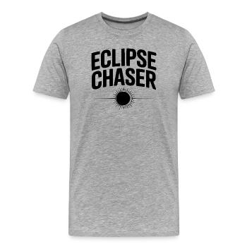 Eclipse Chaser - Men's Premium Organic T-Shirt - heather grey - Front - Damien (186cm)
