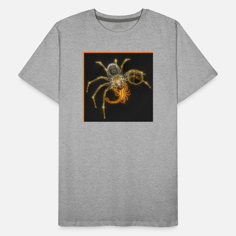 Neon-Spinne mit funky Tails Männer Premium Bio T-Shirt