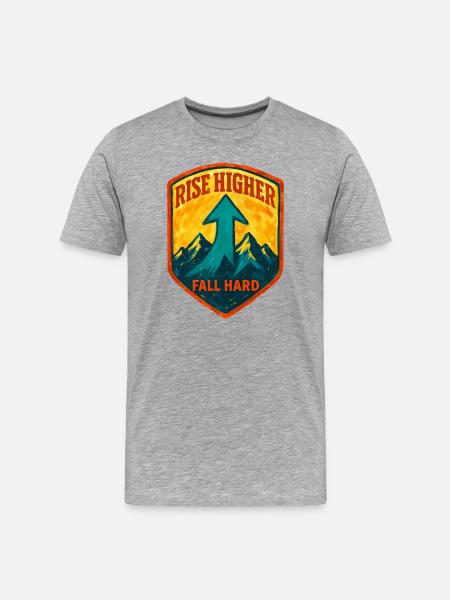 Rising Higher: The Science of Resilience - Men's Premium Organic T-Shirt - heather grey