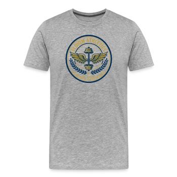 Elohim Hebrew Israelite - Männer Premium Bio T-Shirt - Grau meliert - Vorne - Damien (186cm)