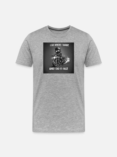 I go where I want - Men's Premium Organic T-Shirt - heather grey