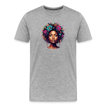 Corolla Portrait - Men's Premium Organic T-Shirt - heather grey - Front - Damien (186cm)