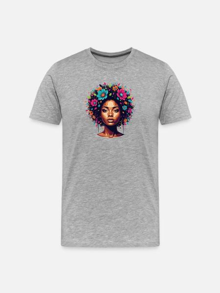 Corolla Portrait - Men's Premium Organic T-Shirt - heather grey