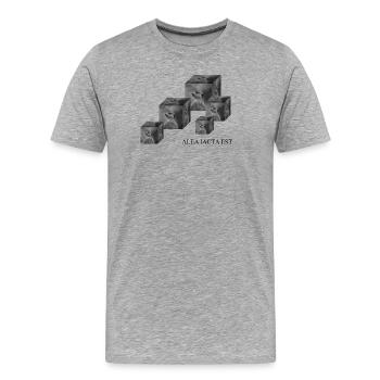 Cubes - T-shirt bio Premium Homme - gris chiné - Devant - Damien (186cm)